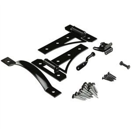 National Hardware National Manufacturing & Spectrum Brands HHI 257819 V8430 Gate Suite Kit with Hinges; Black 257819
